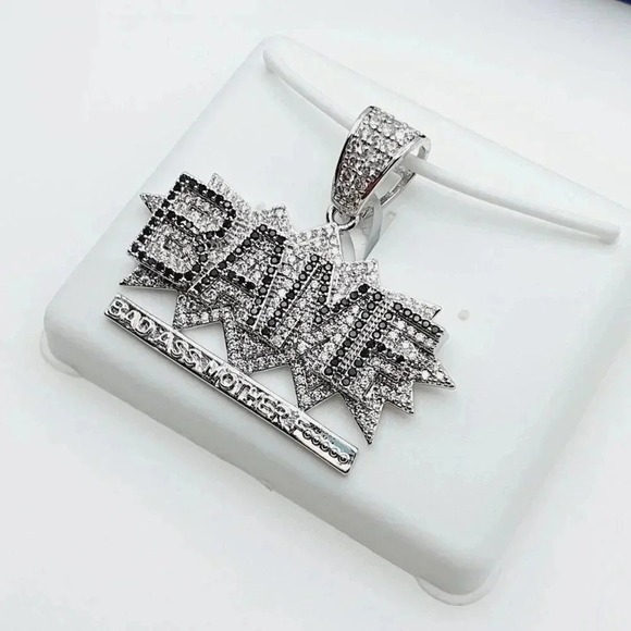 "925 Sterling Silver Plated CZ Pendant, INUS1BR285 - Picture 7 of 9